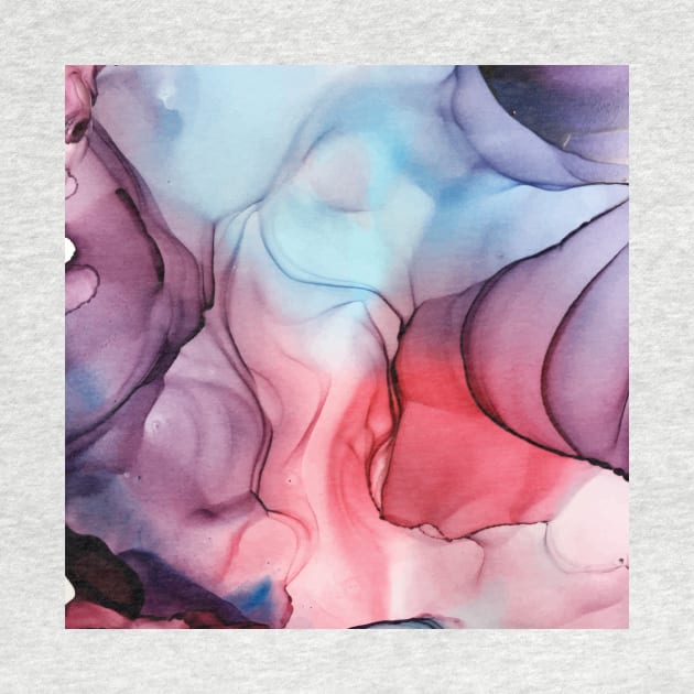 Flame Fired Alcohol Ink Painting by Elizabeth Karlson Art